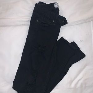 Paige Black Denim Ripped Jeans